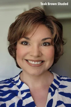 Cesana Wig By Ellen Wille | Mono Part | Synthetic -Hair Haven Shop CesababyEWTeakBrownShadedFront