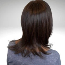 Luna Wig By Ellen Wille | Mono Crown -Hair Haven Shop EWLUNADarkChocolateMixBack