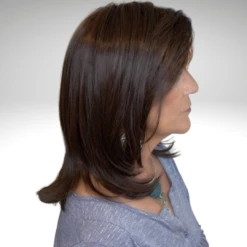 Luna Wig By Ellen Wille | Mono Crown -Hair Haven Shop EWLUNADarkChocolateMixSide