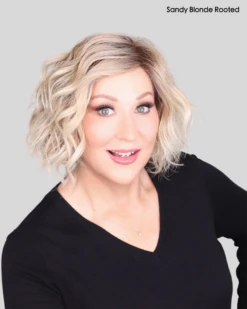 Scala Wig By Ellen Wille | Heat-Friendly Synthetic 28 Scala Wig By Ellen Wille | Heat-Friendly Synthetic -Hair Haven Shop cScalaEWSandyblonderootedfront