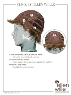 Click Wig By Ellen Wille -Hair Haven Shop ewclick cap