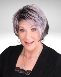 Sky Wig By Ellen Wille | Mono Crown -Hair Haven Shop metallicpurplerootedskyfront